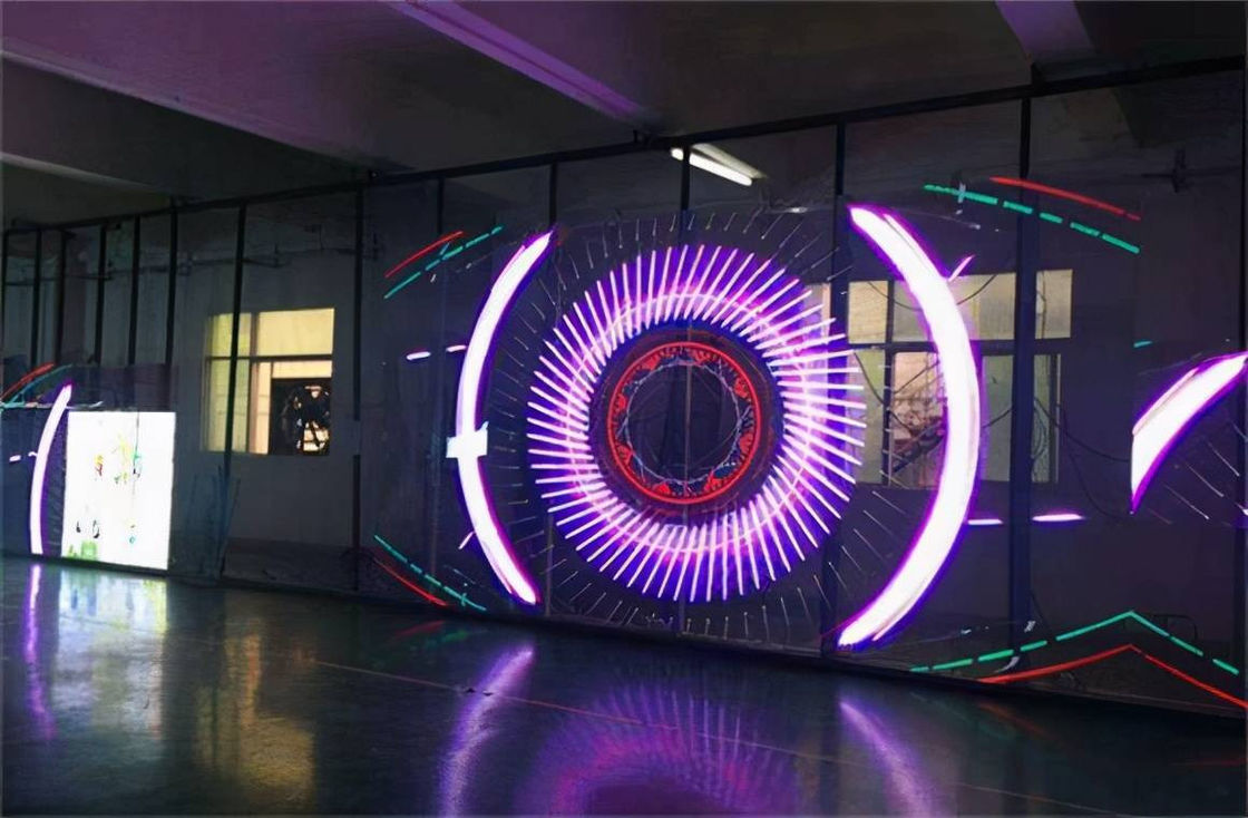 P3.97-7.81 LED-video-muurdisplay Verhuur Doorzichtig volkleurig