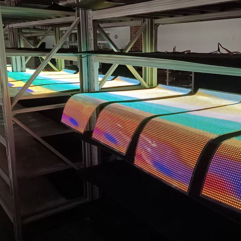 P6 P10 Doorzichtig LED-displaypaneel Flexibel volkleurig voor binnen