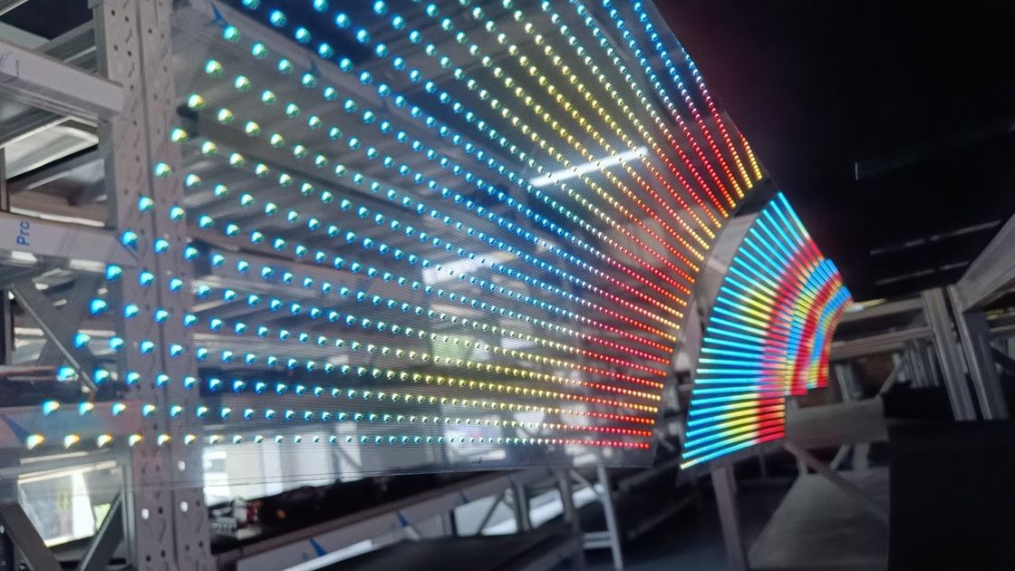P6 P10 Doorzichtig LED-displaypaneel Flexibel volkleurig voor binnen