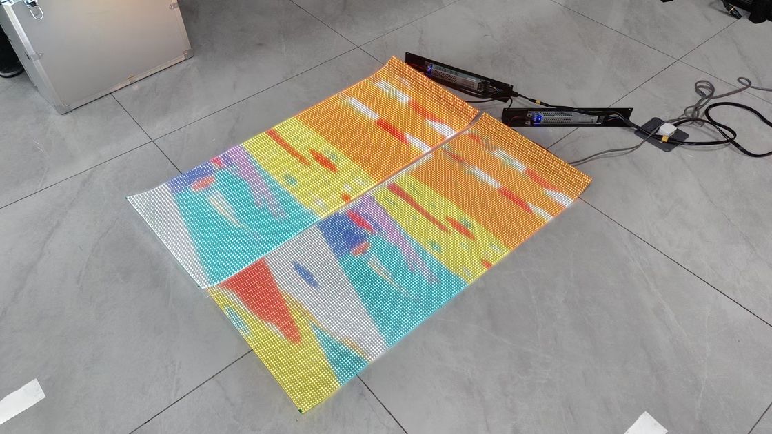 P6 P10 Doorzichtig LED-displaypaneel Flexibel volkleurig voor binnen