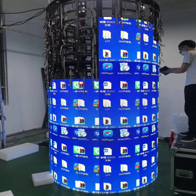 Lichtgewicht Flex LED Display Screen Wall Multicolor 2mm Pixel Pitch