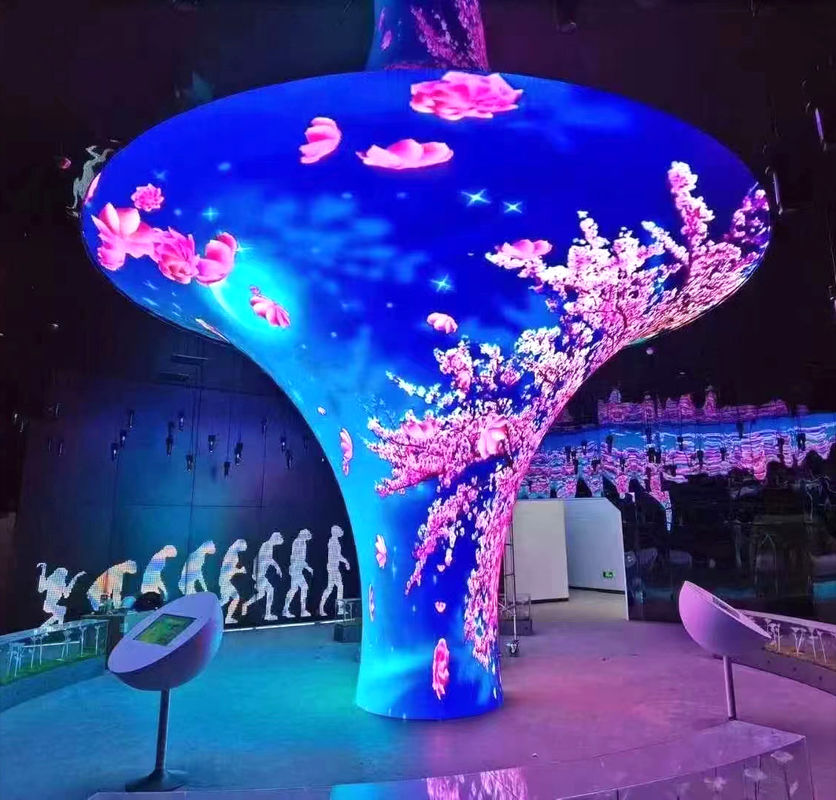 Lichtgewicht Flex LED Display Screen Wall Multicolor 2mm Pixel Pitch